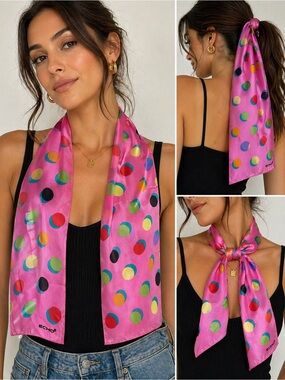 Echo 100% Silk Pink Polka Dot
Scarf Retro Colorful Oblong
Scarf